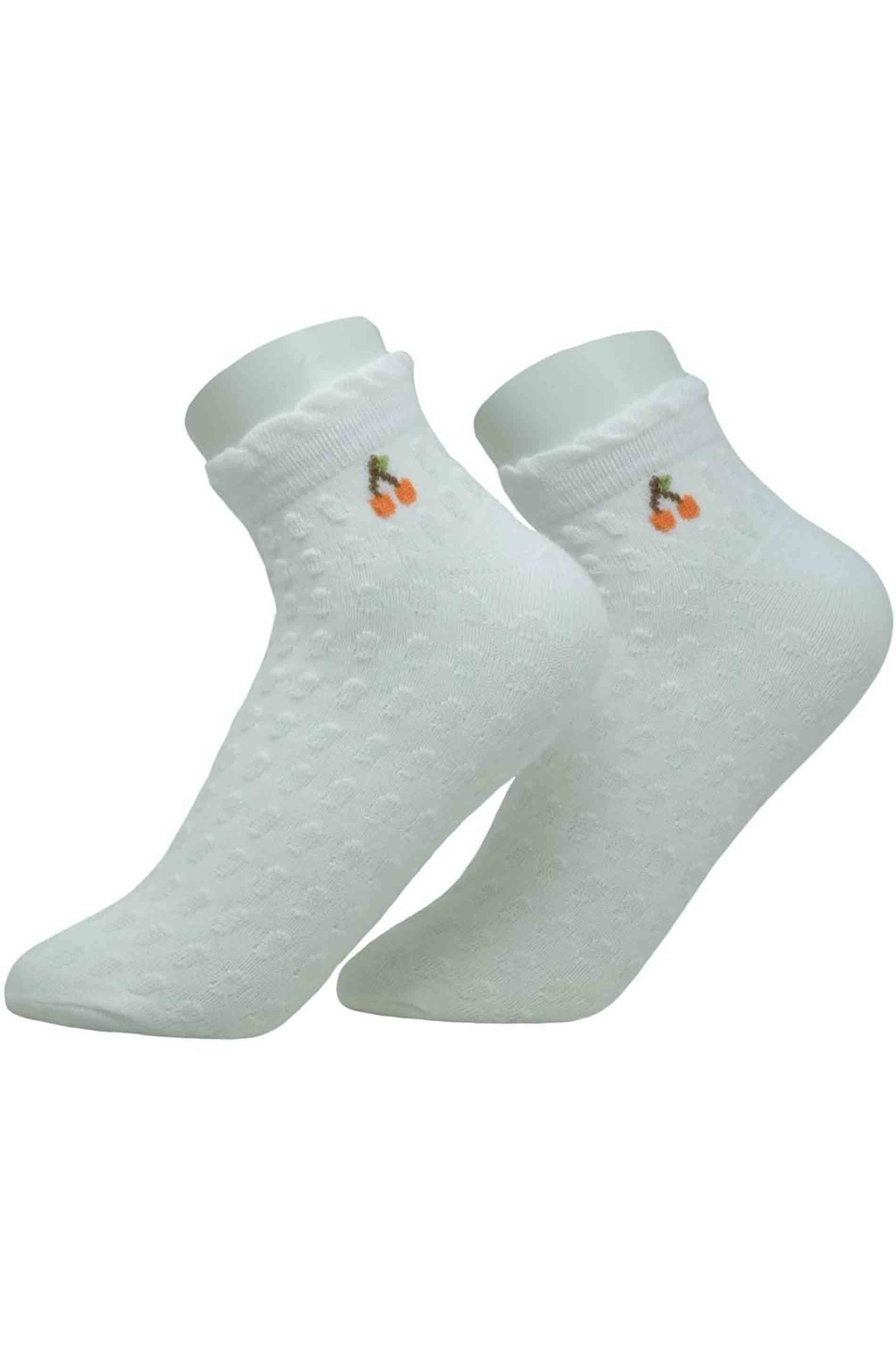 cherry socks - weiß