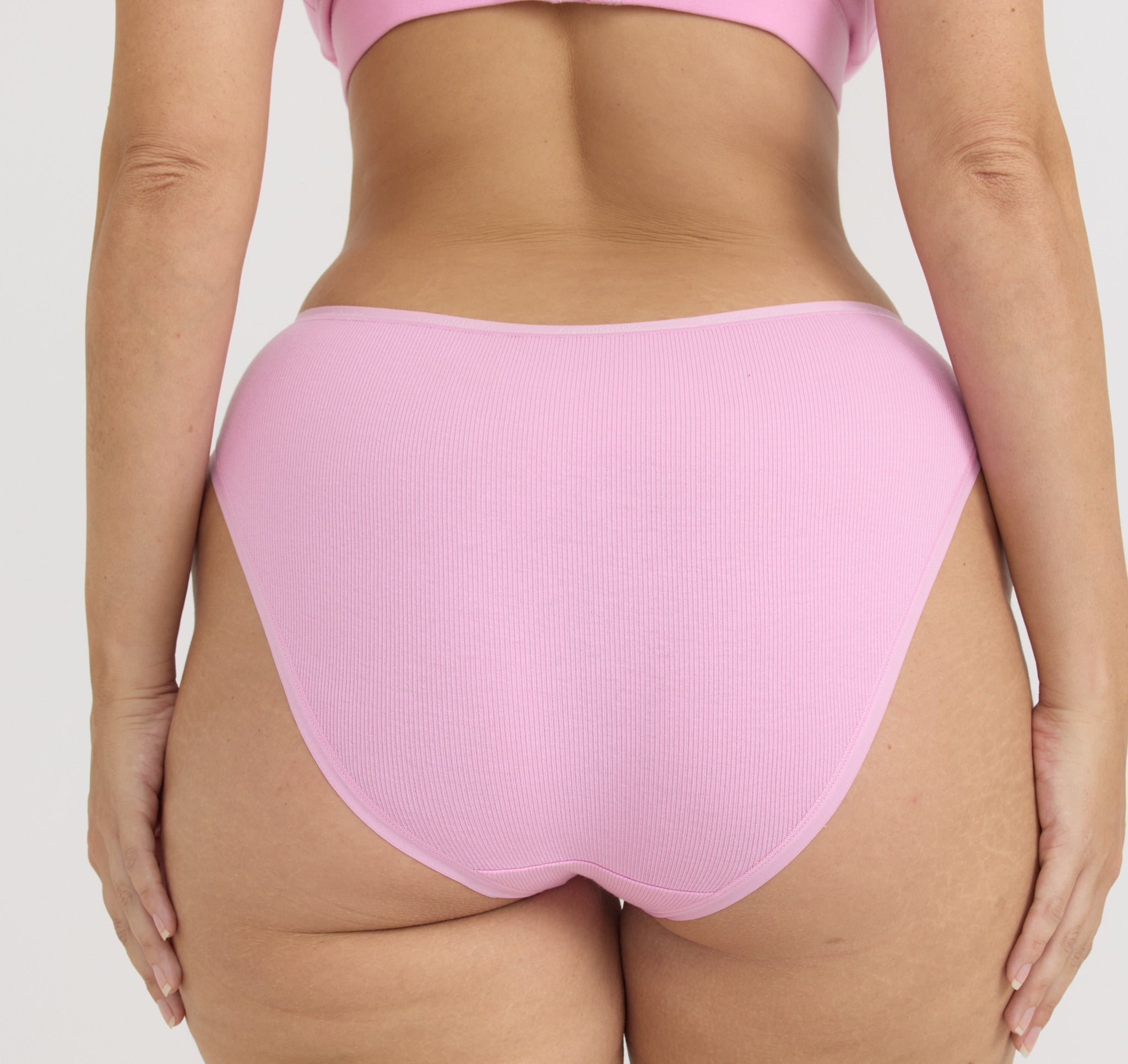 Core rib high-leg briefs - petal pink