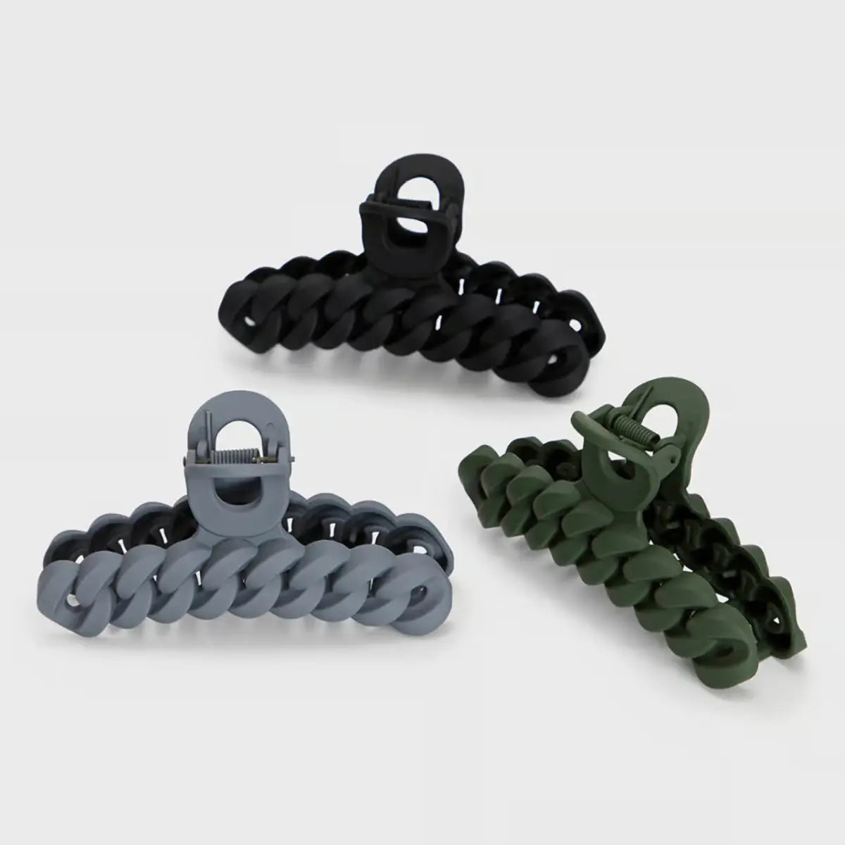 Chain Claw Clips Set schwarz/grau/grün 3Stück