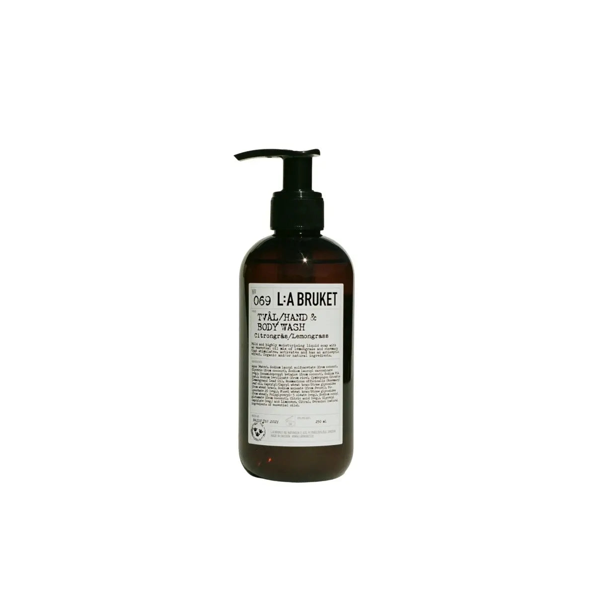 L:a Bruket No. 069 Tval/Hand & Body Wash, Hand- & Körperseife, Zitrone