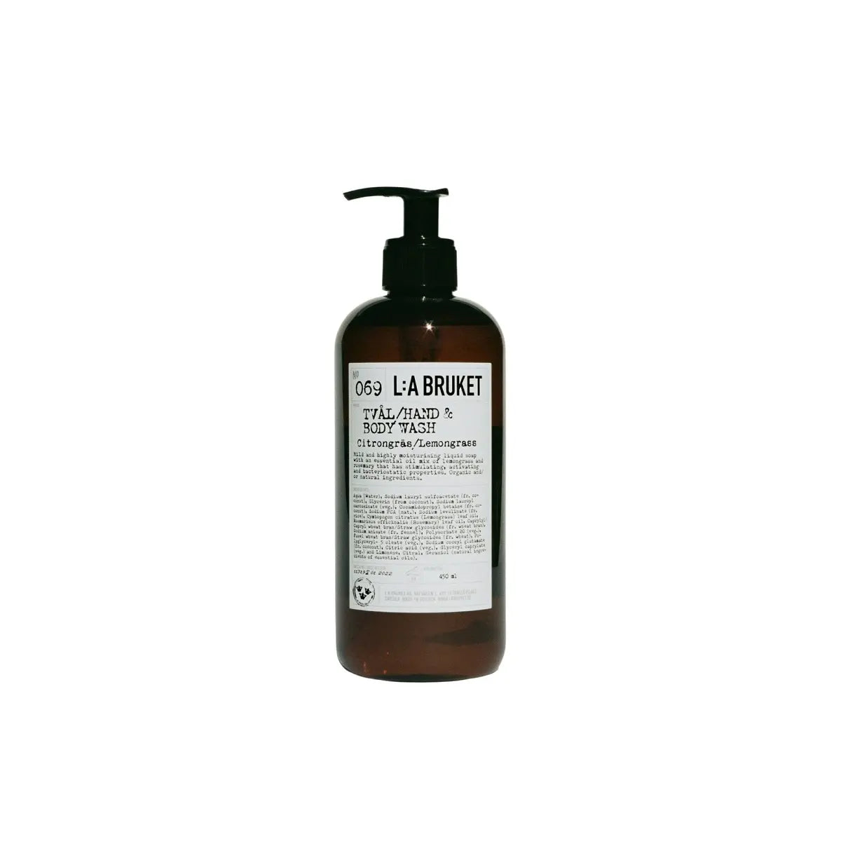 L:a Bruket No. 069 Tval/Hand & Body Wash, Hand- & Körperseife, Zitrone