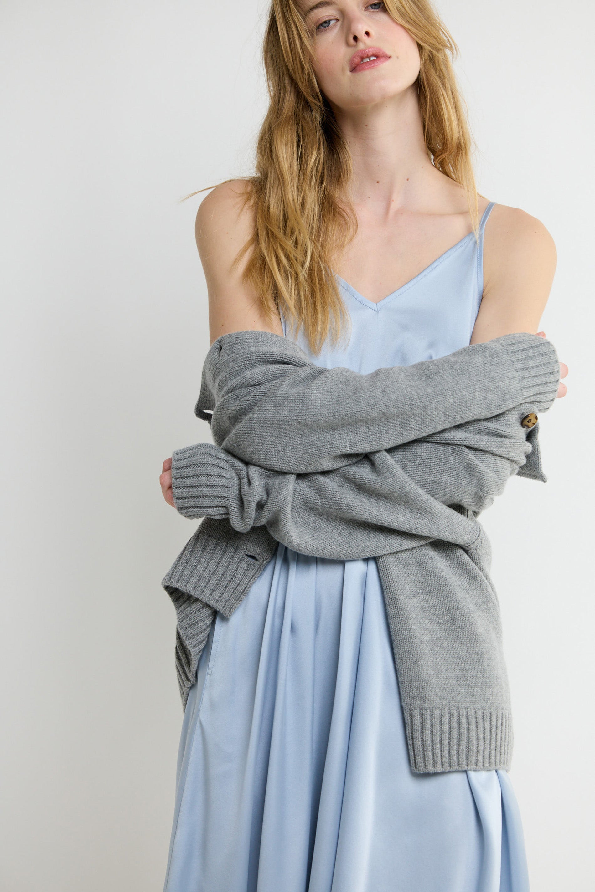 Slipdress silk - hellblau