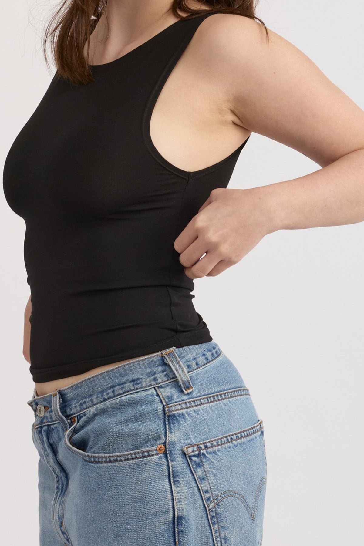 Everyday Boat Neck Top - black