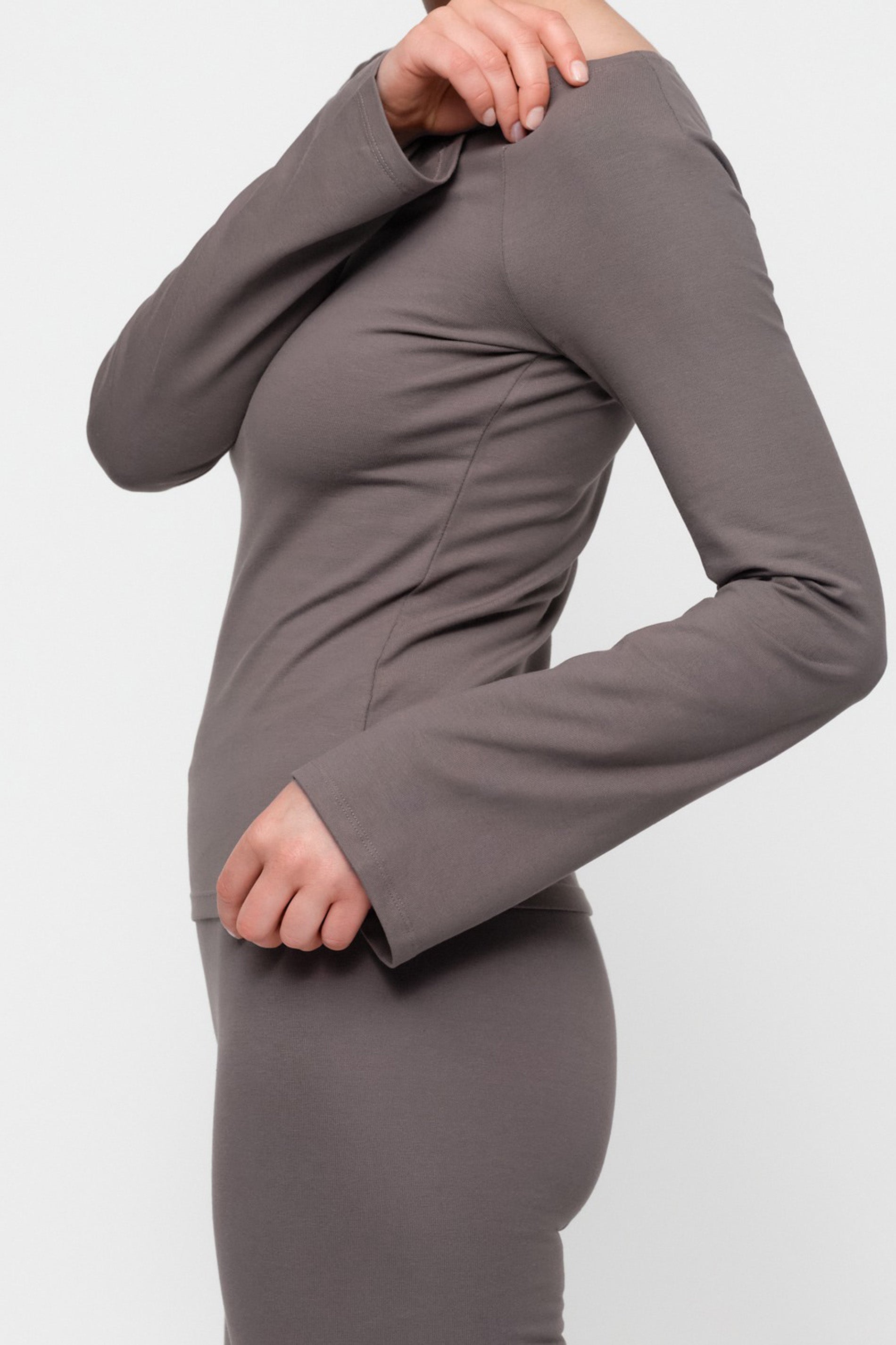 CORE BOAT NECK LONG SLEEVE - pavement