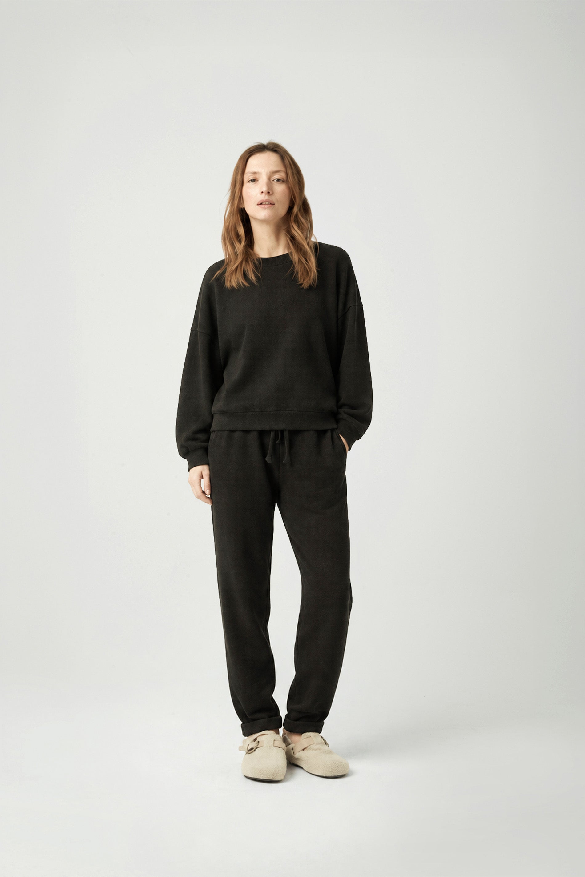 Women's top knitted - BLACK