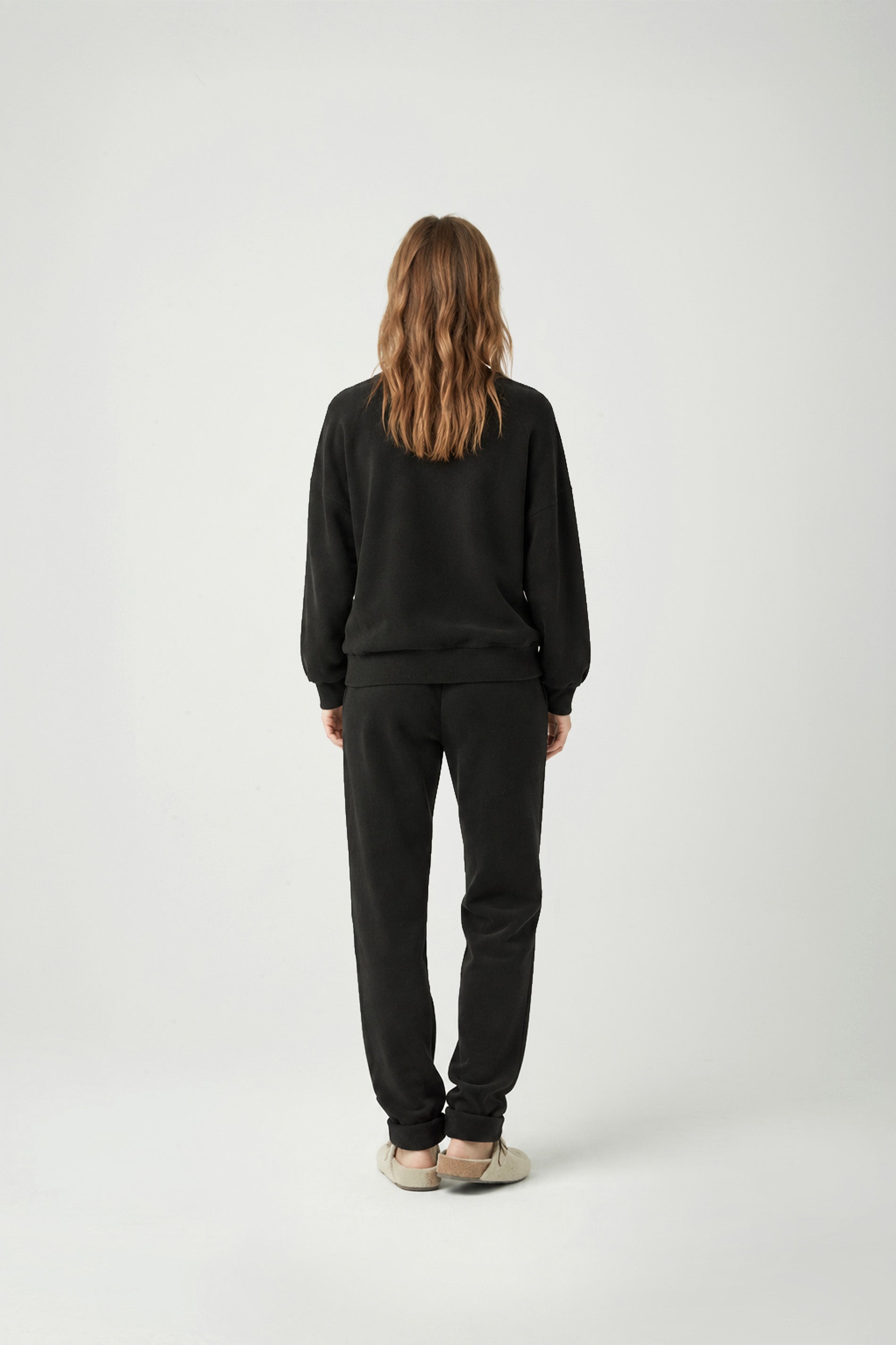 Women's pyjama pants knitted - BLACK