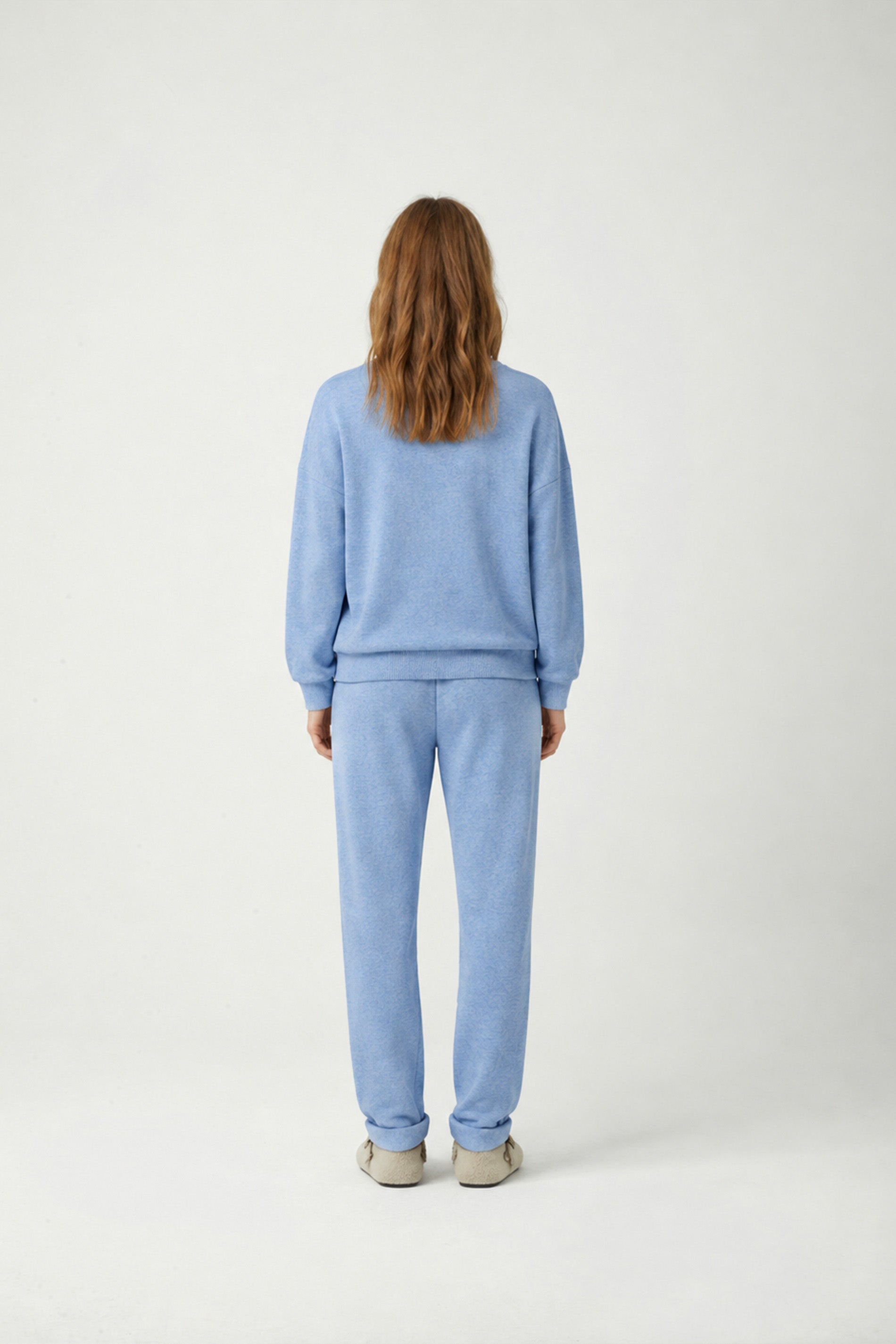 Women's pyjama pants knitted - BLUE CHINE