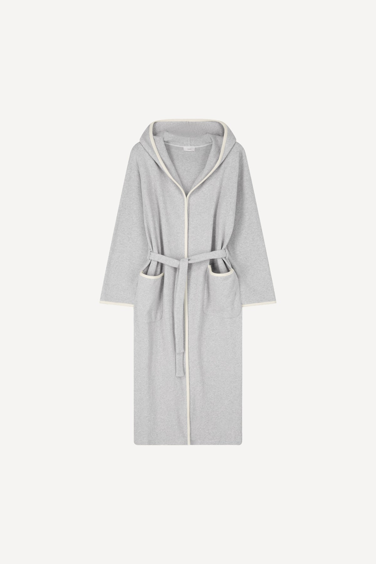 Women's robe knitted - GREY/IVORY