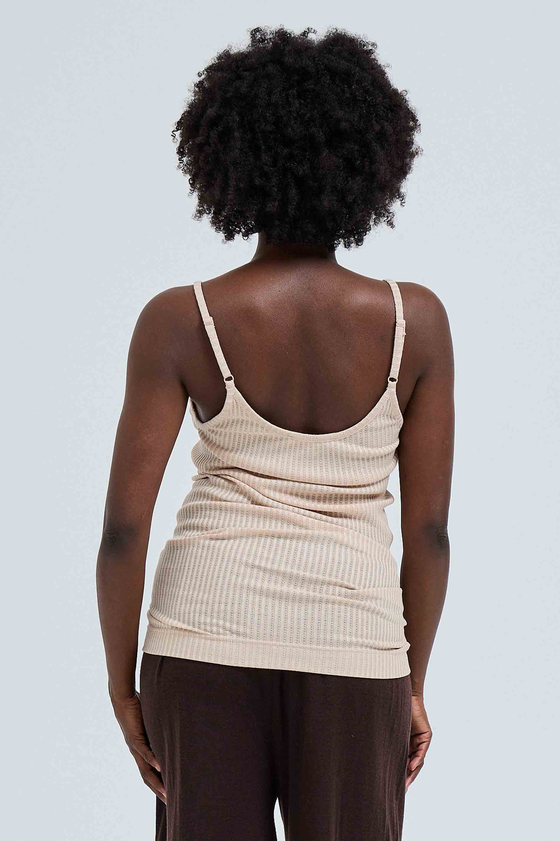 Strap Top Silky Silvia - Rosie Beige / back