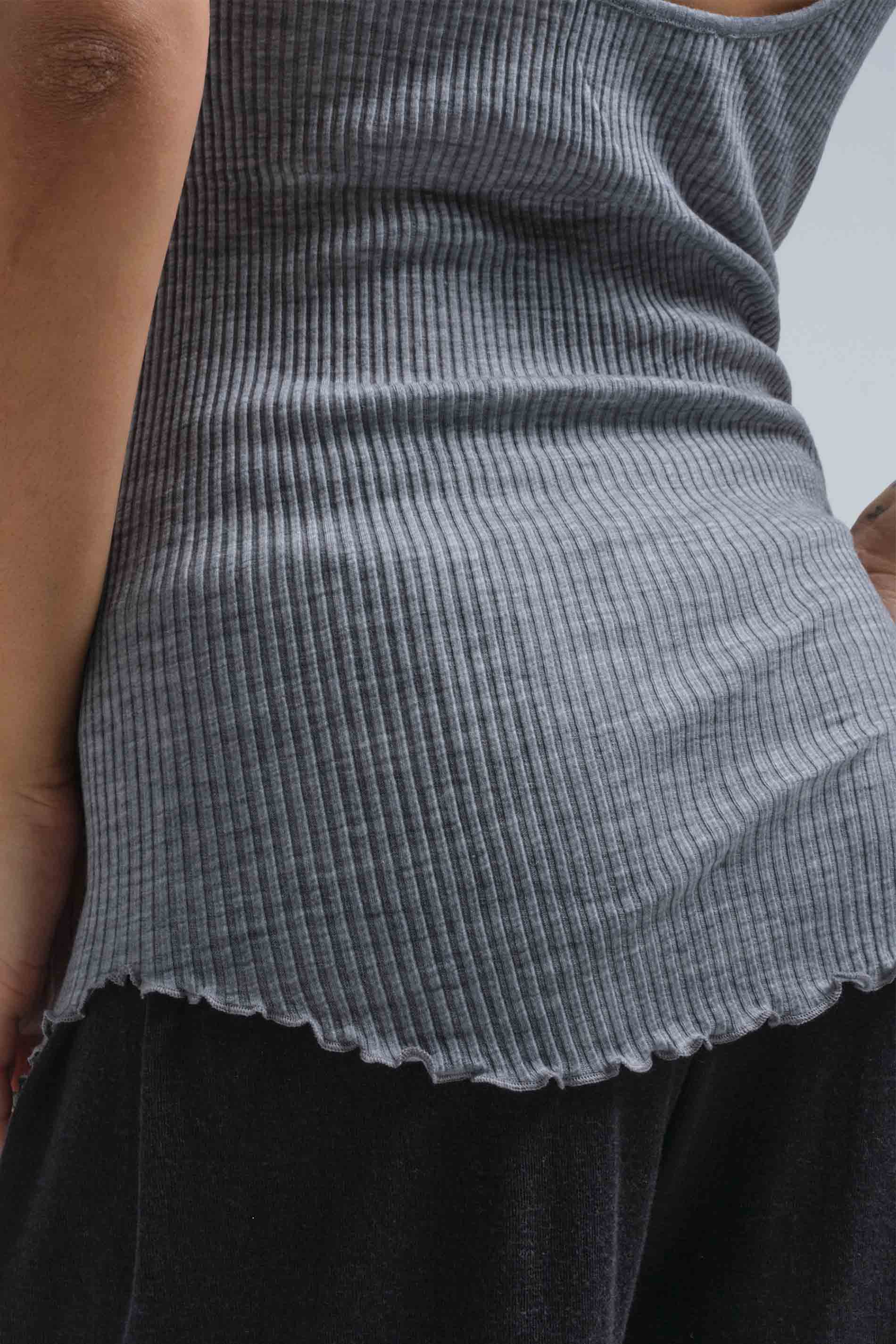 Strap Top Fresco - grey melange