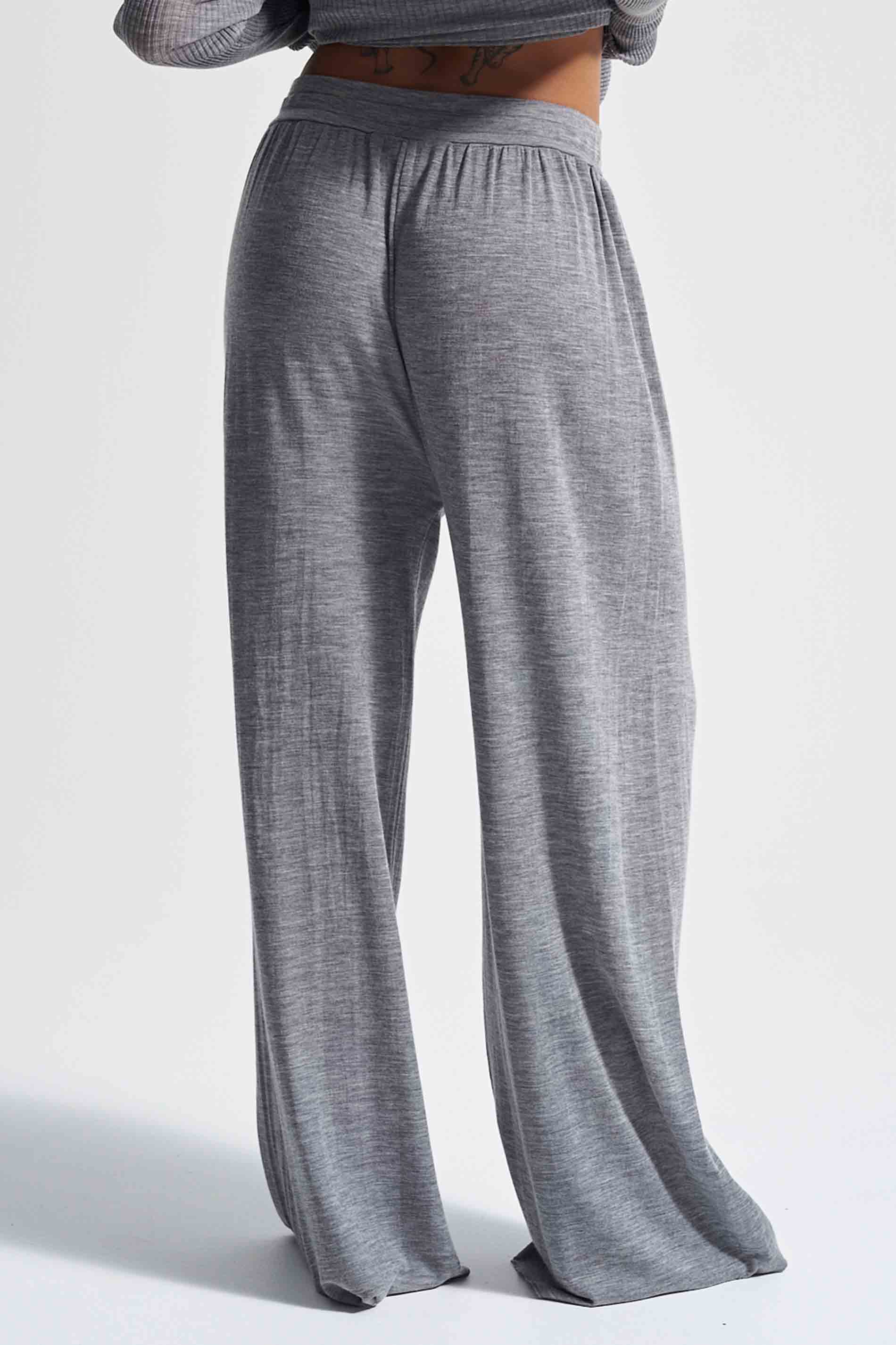 Pants Woolen Barbera - grey melange