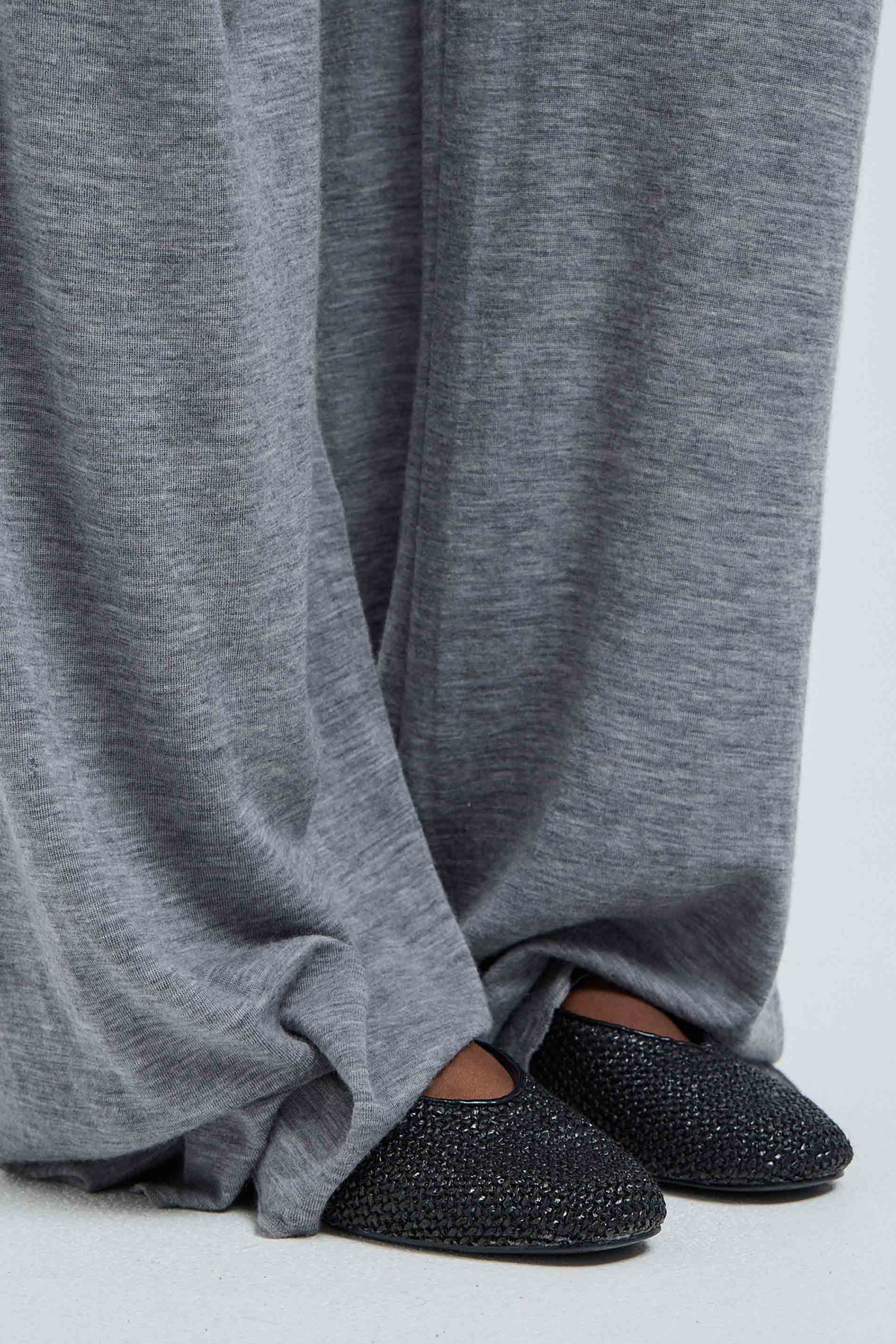 Pants Woolen Barbera - grey melange