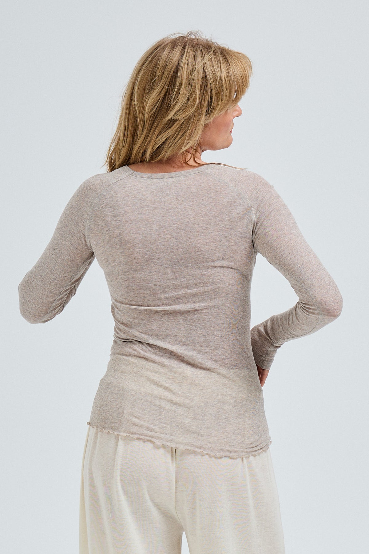 L/S T-Shirt Elvira - desert melange