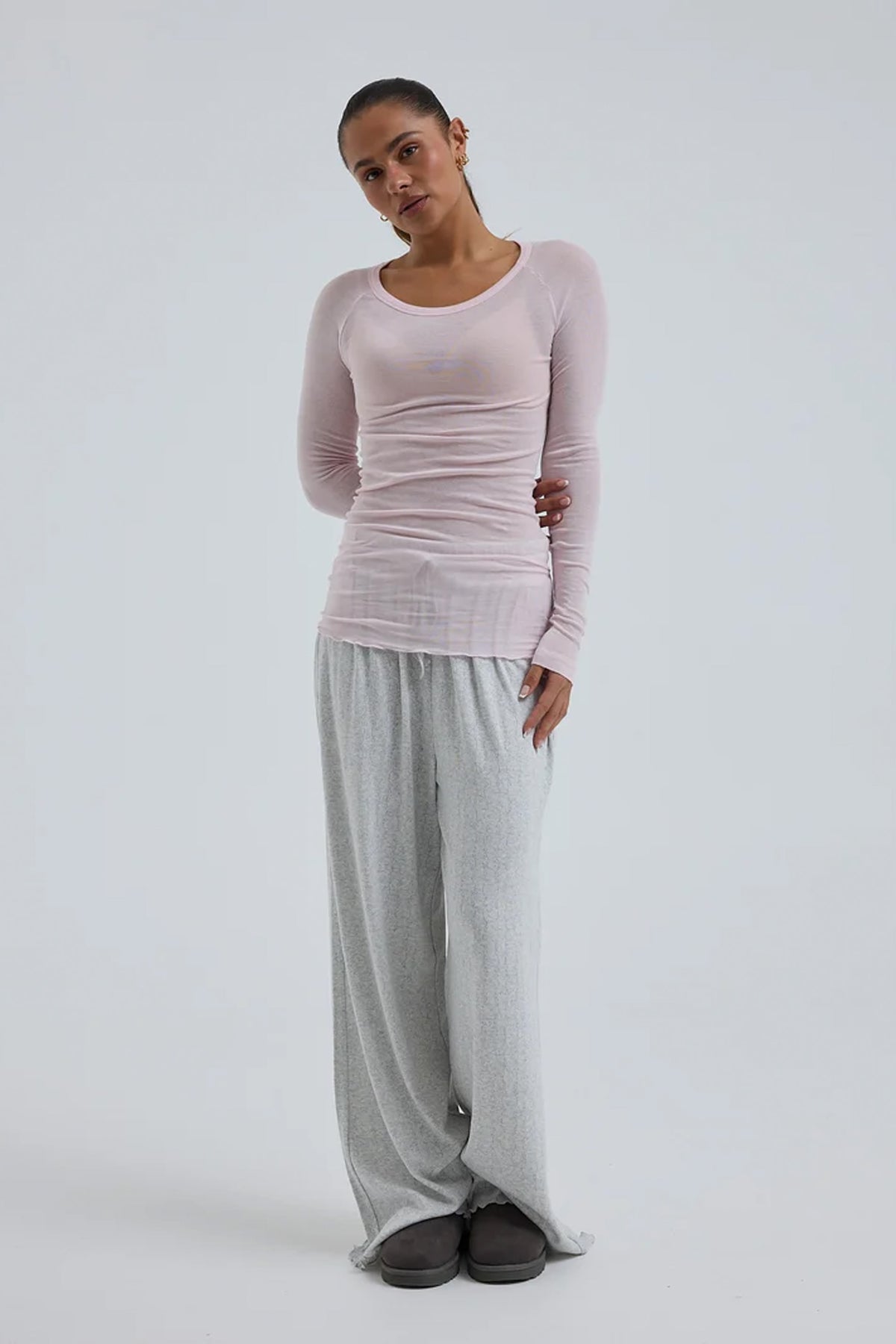 L/S T-Shirt Elvira - pale rose