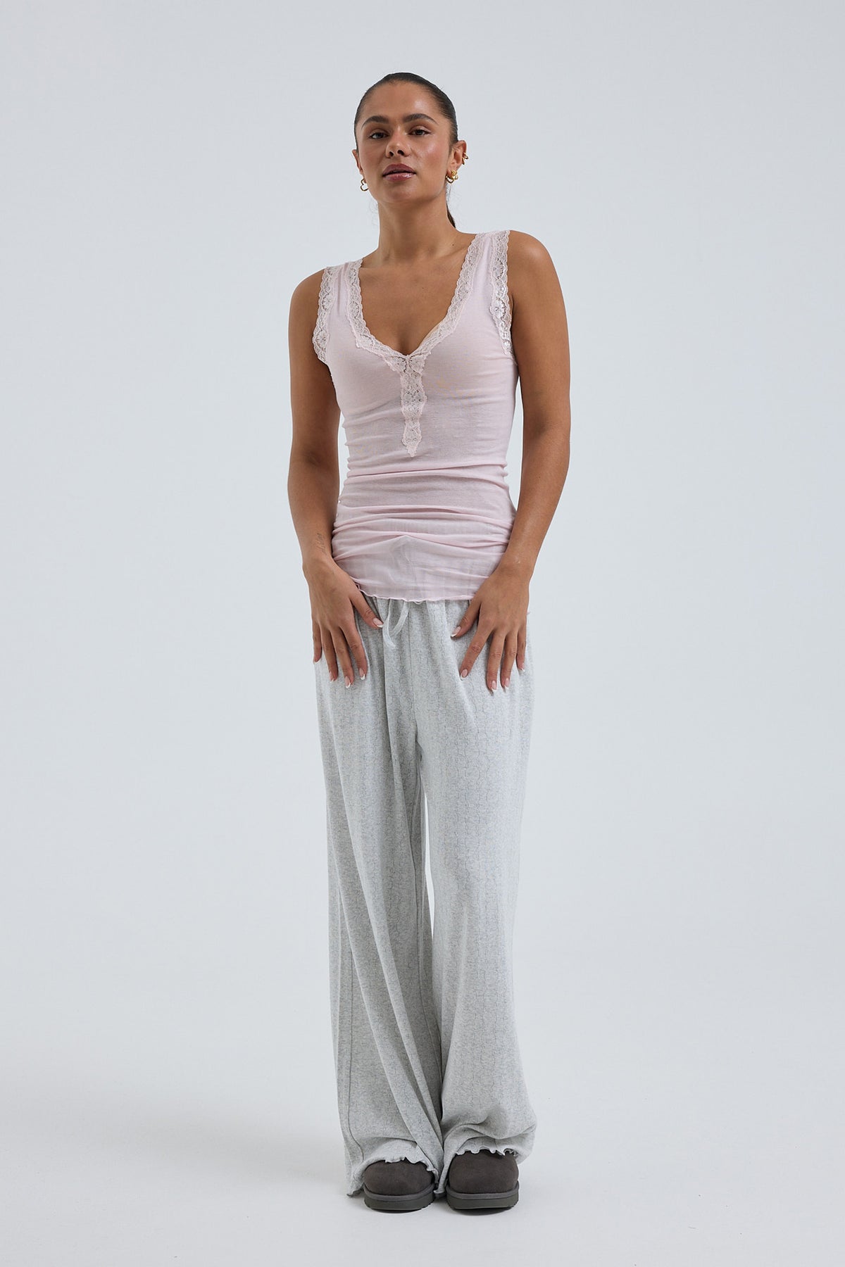 Tank Top Lacey - pale rose