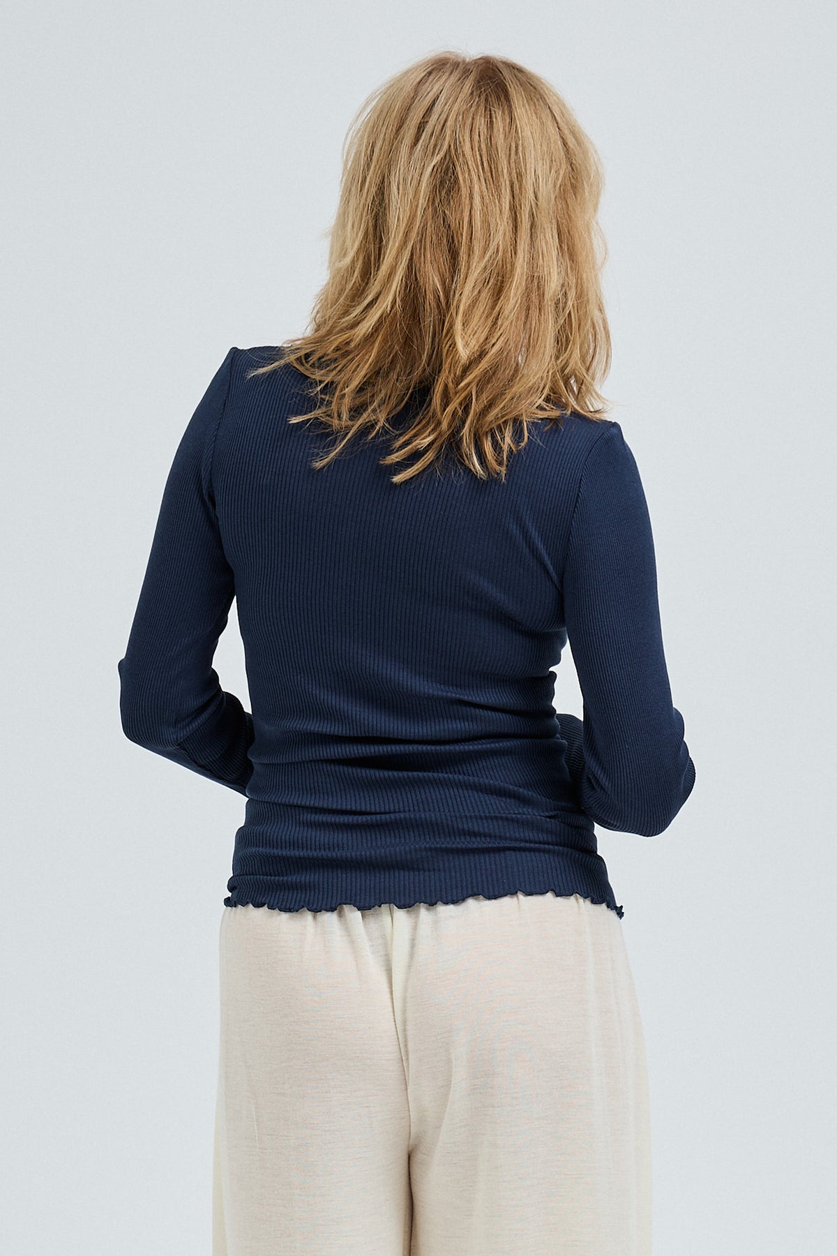 Blouse Silky Fiore - navy