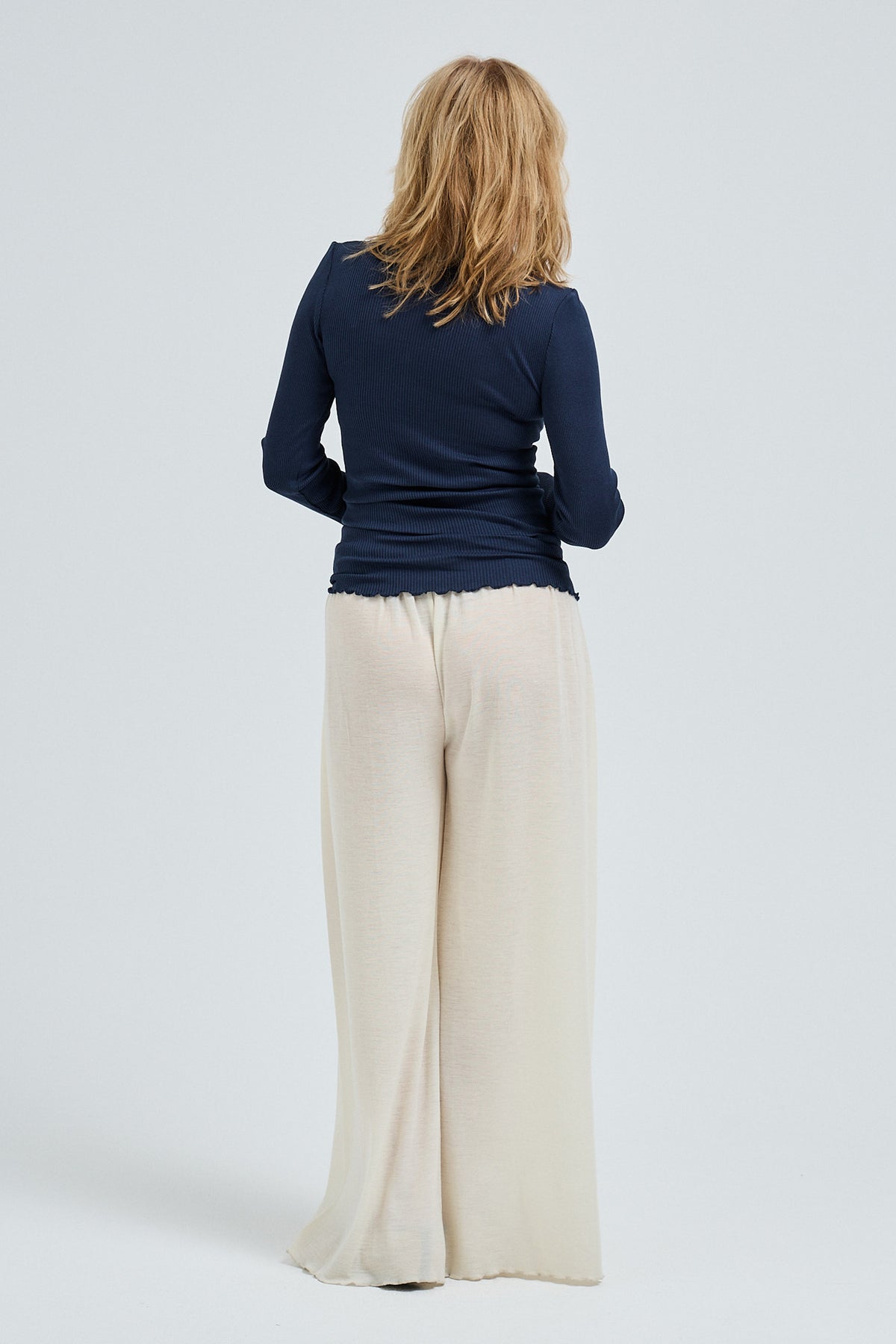 Blouse Silky Fiore - navy