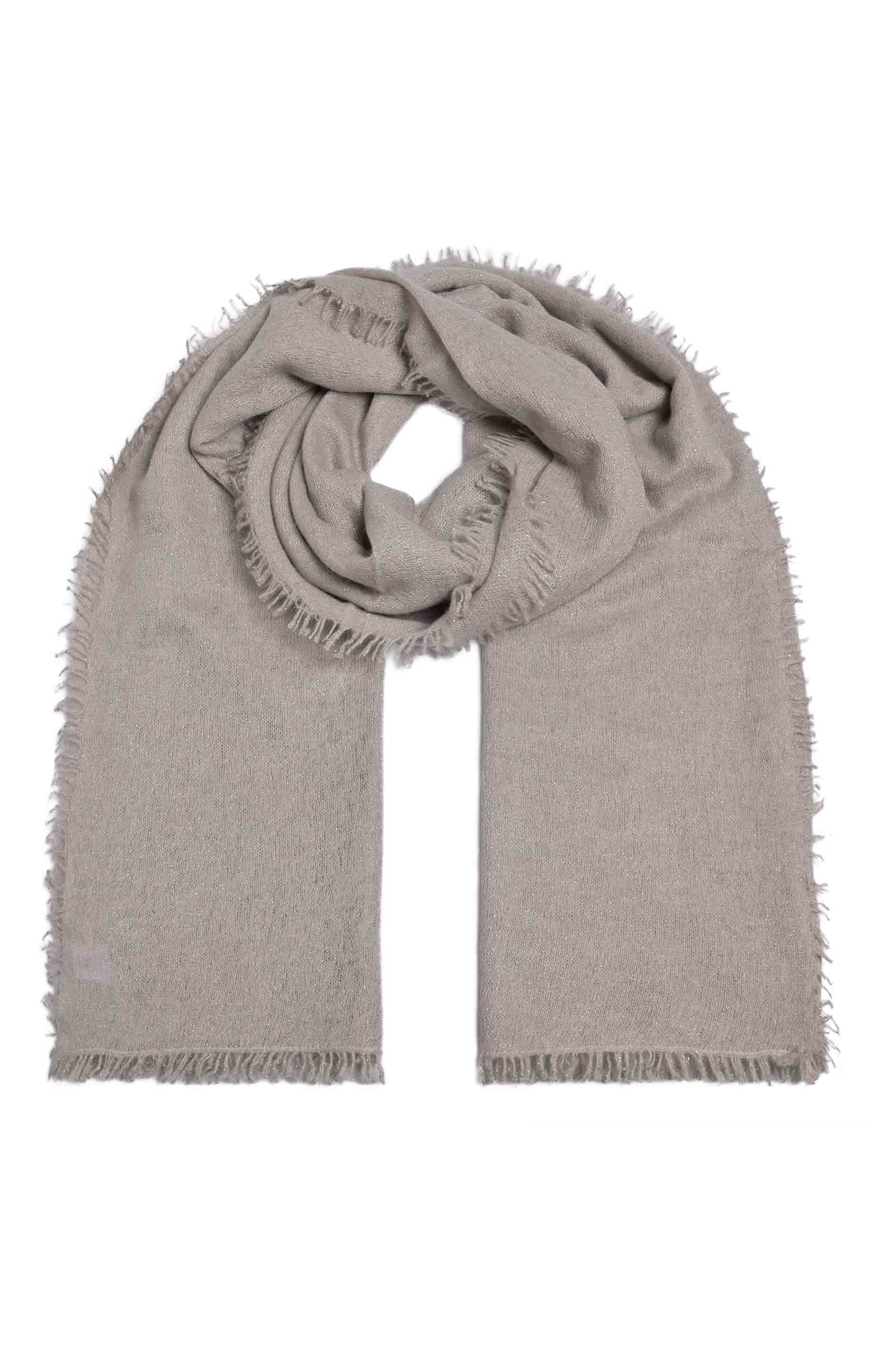 Schal Blair Lurex Cashmere - stonegrey / front