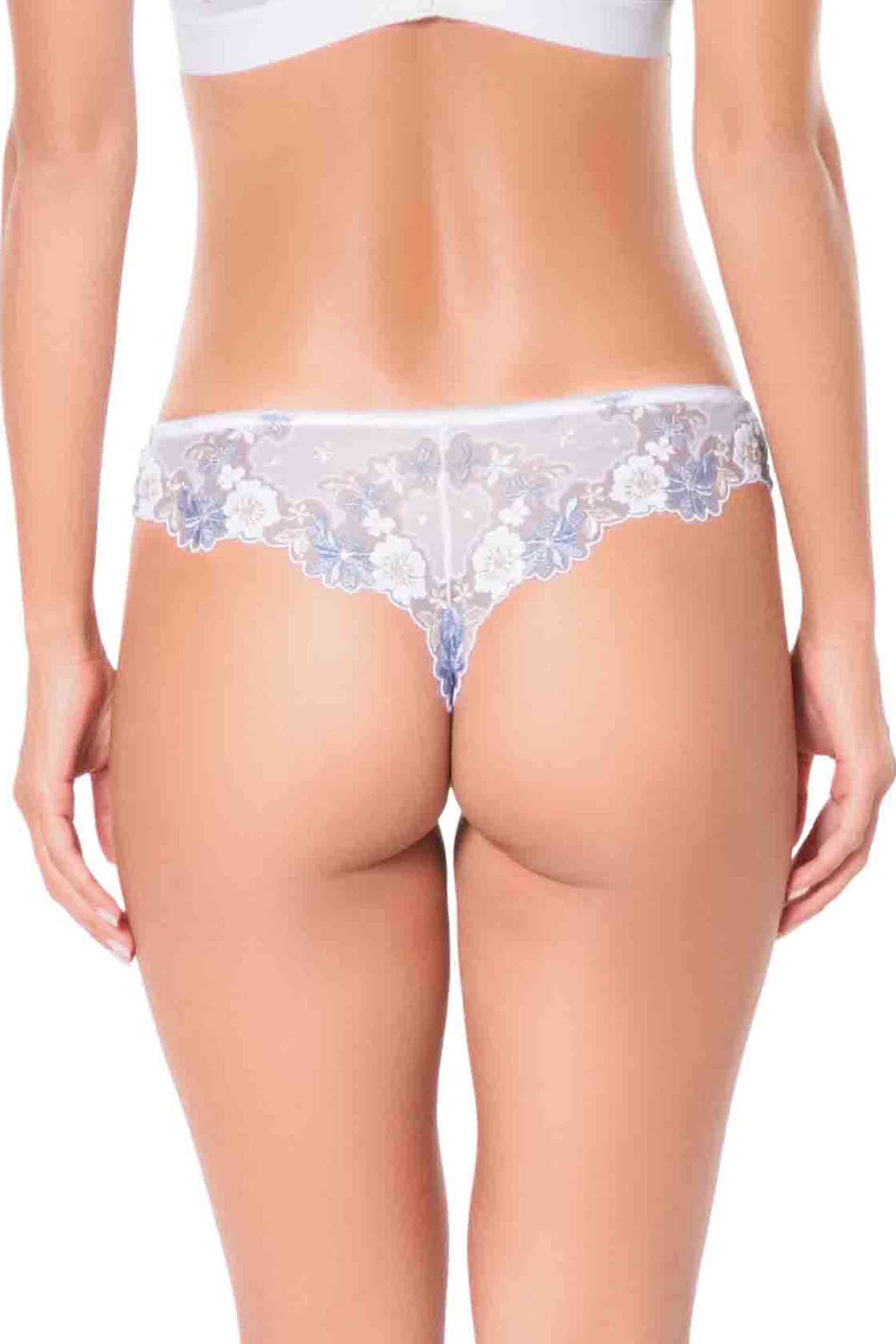 Sweet Modal Tanga - floral white / back