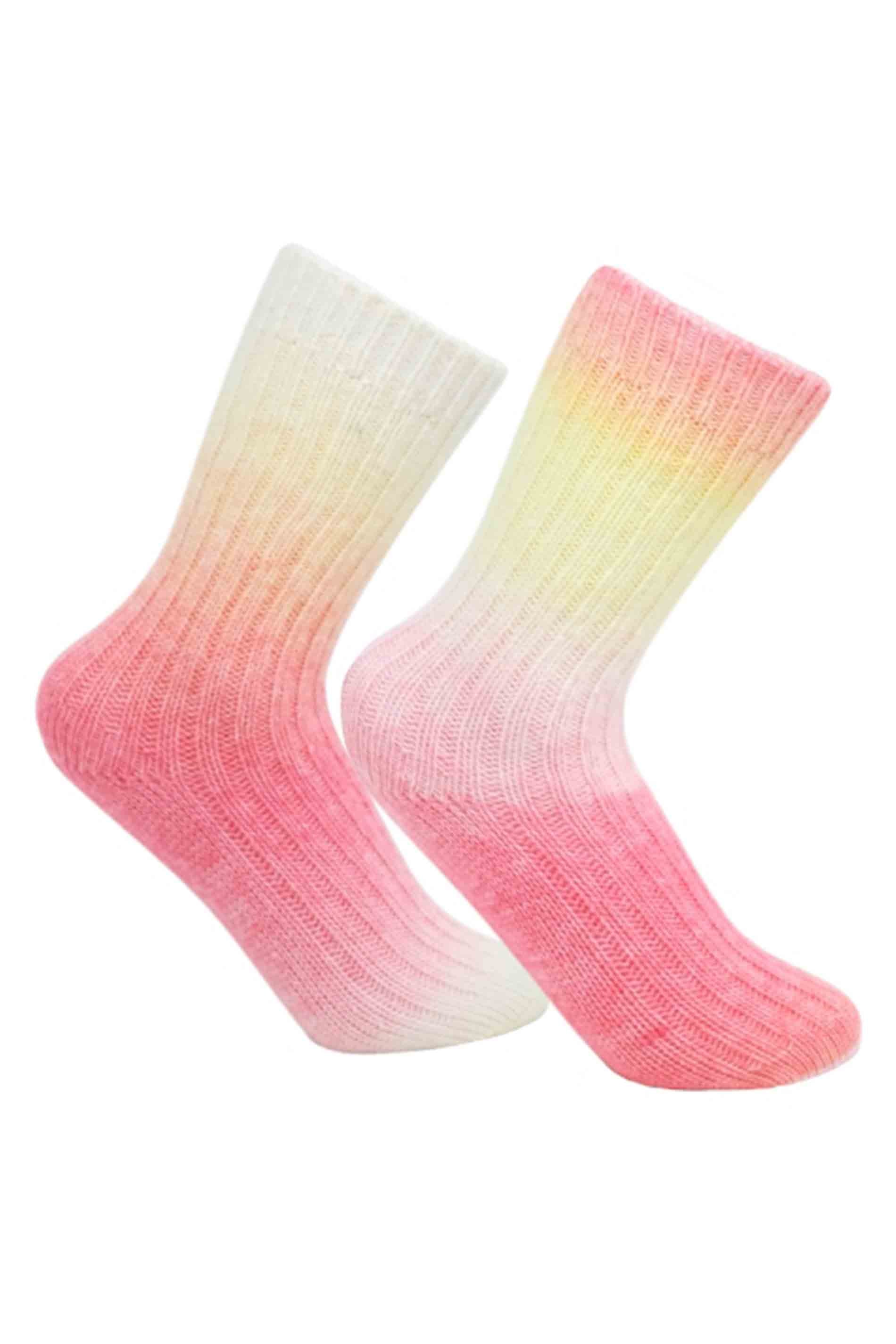 tie dye socks - white pink