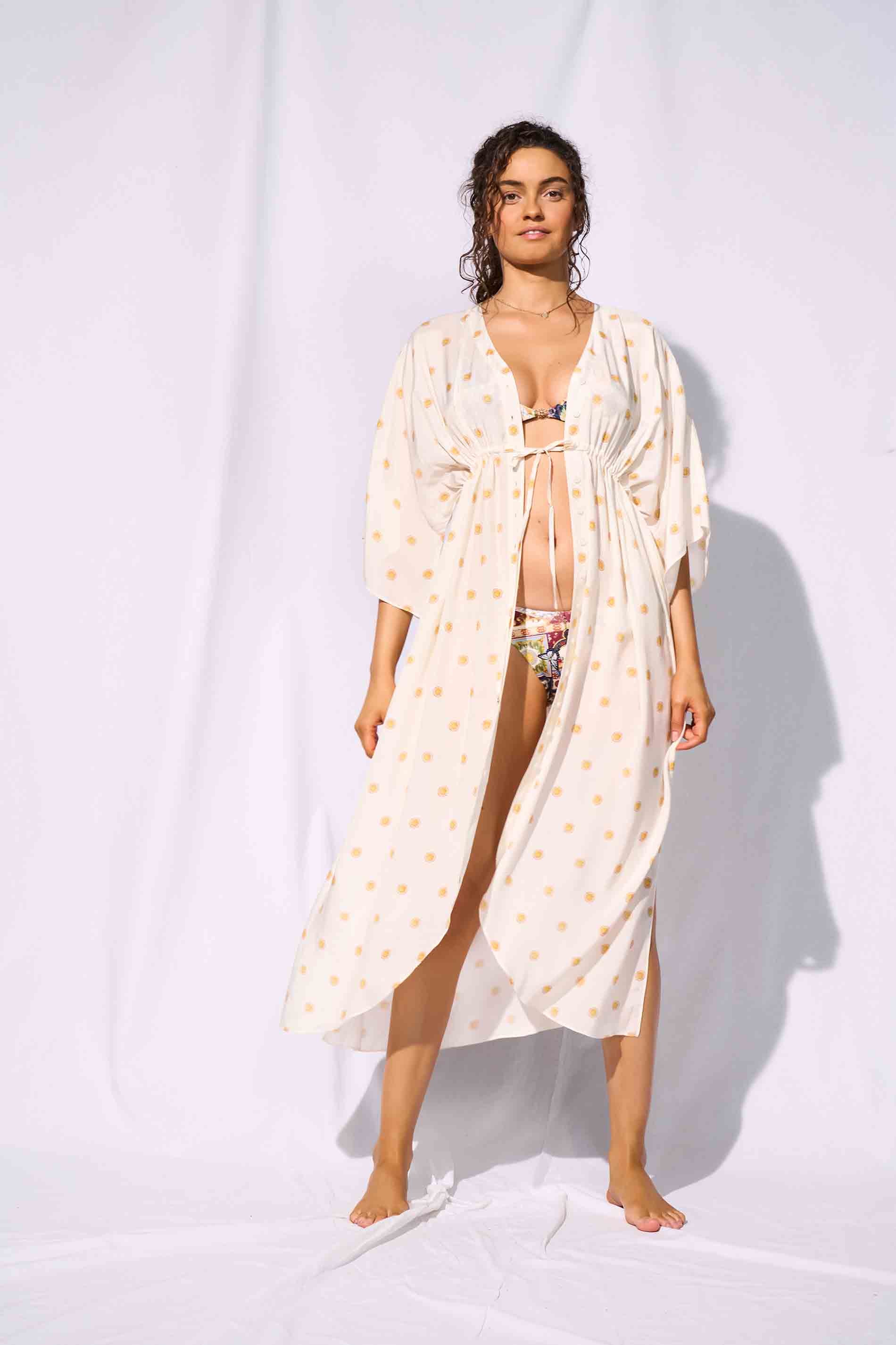 BUTTONED DRESS - SUNNY CLOUD / detail01