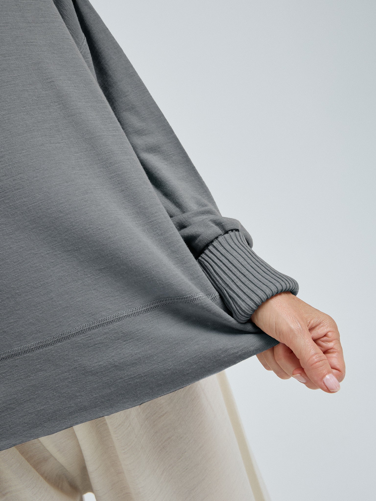 Woolen Sporty Sweat - grey melange