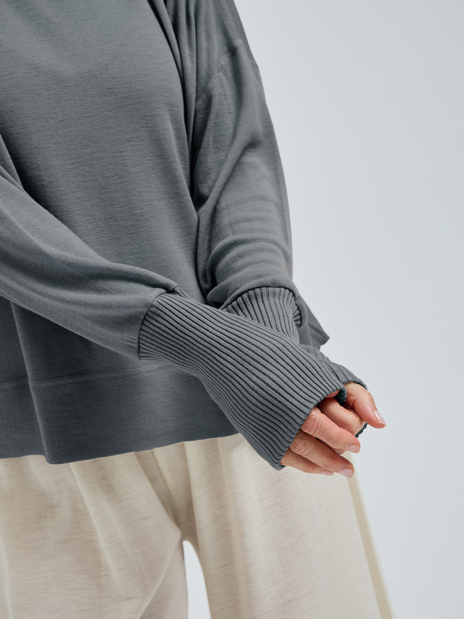 Woolen Sporty Sweat - grey melange